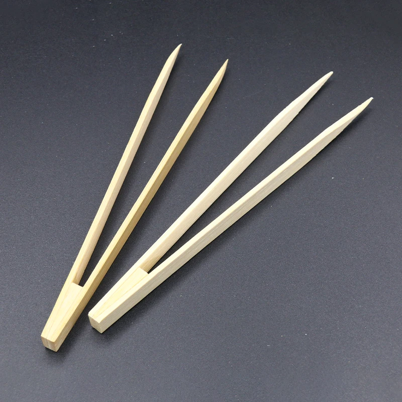 Wooden Tea Clip Bamboo Kitchen Salad Food Toast Tong Tweezer Bacon Sugar Ice Tea Utensil Teaware Accessories 10pcs bamboo tea accessories wooden food tongs bamboo tongs tea bag tongs