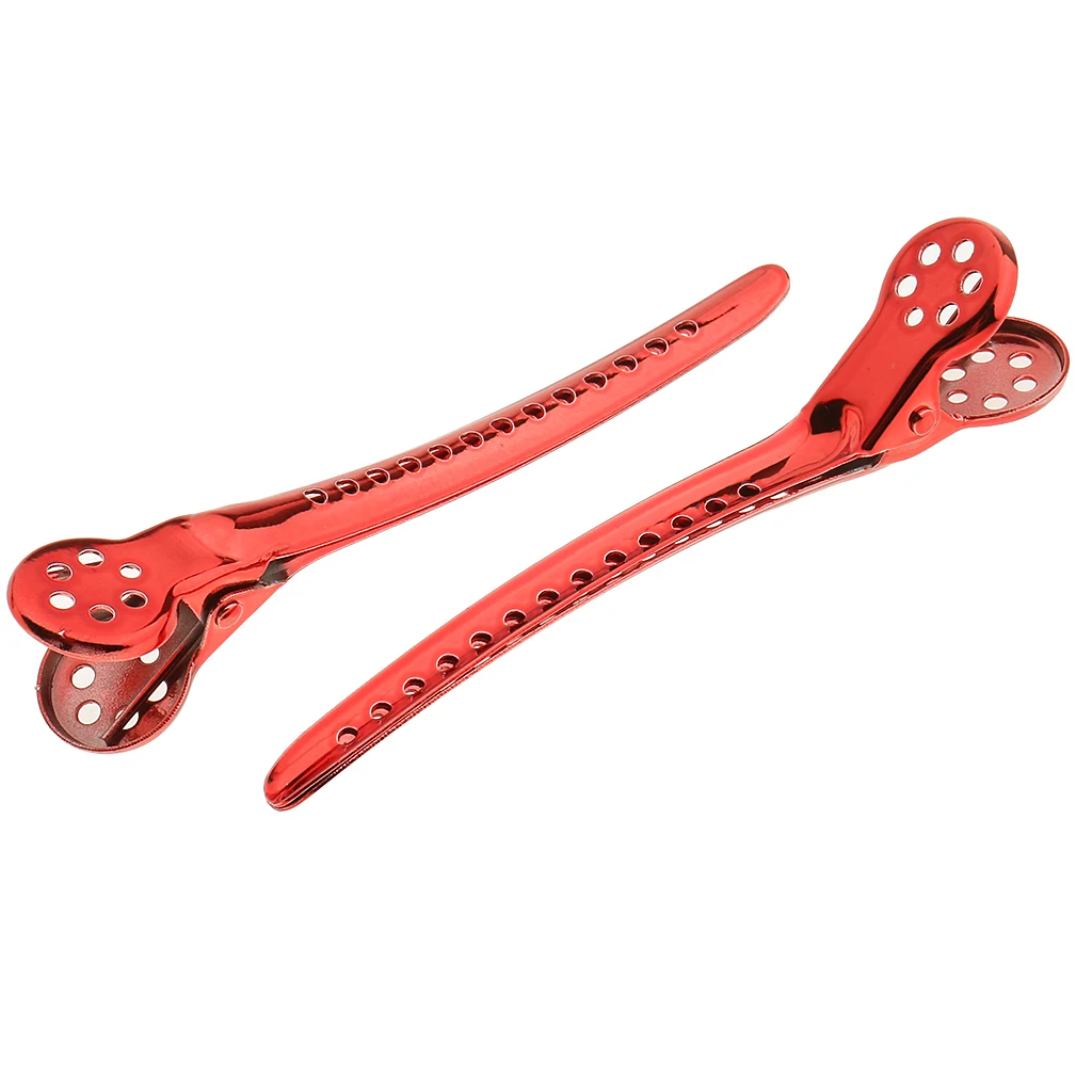 12 pcs Modish Alligator Hair Clips Salon Stylist Hairdressing Style Sectioning Grip Clamps Claw Beauty Tool