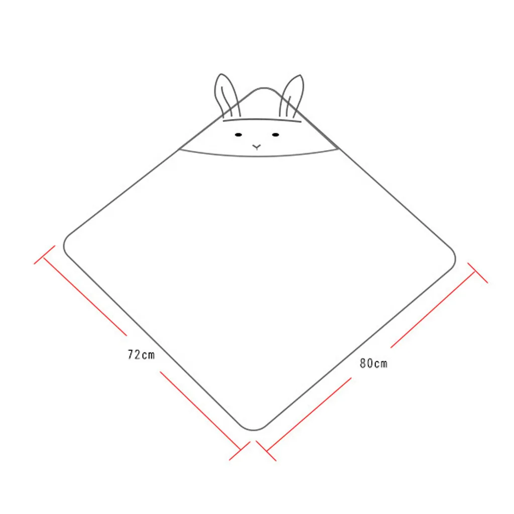 Модное одеяло с капюшоном для новорожденных, спальный комплект для младенца с мультяшными кроличьими ушками, мягкая однотонная накидка, вязаная фотография, реквизит