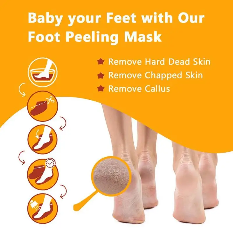 8 Types Exfoliating Foot Mask Foot Film Socks Pedicure Socks Health Skin Care Foot to Dead Skin Foot Cover film