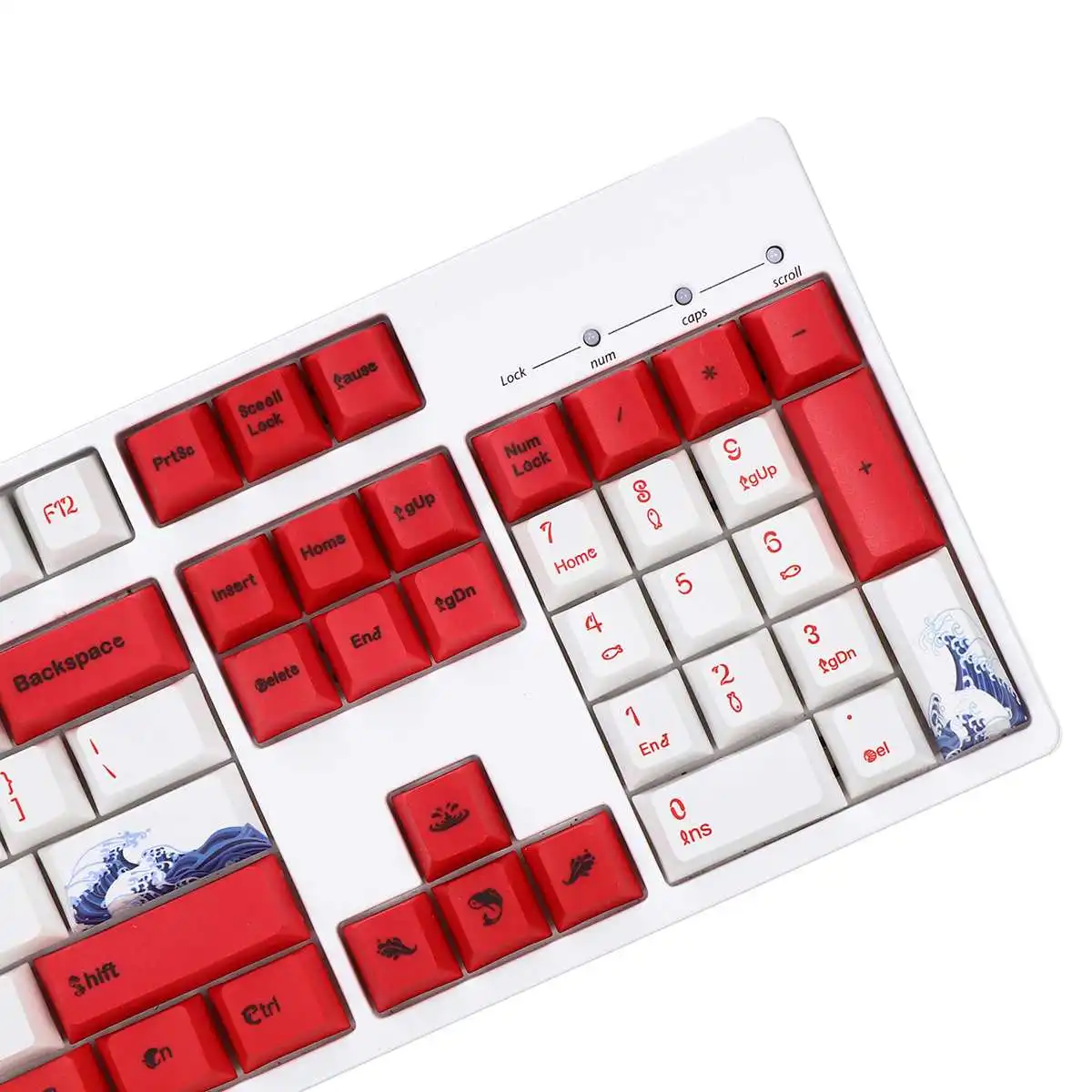 108 клавиш PBT сублимации термосублимации процесс парчи карпа Keycap для механической игровой клавиатуры