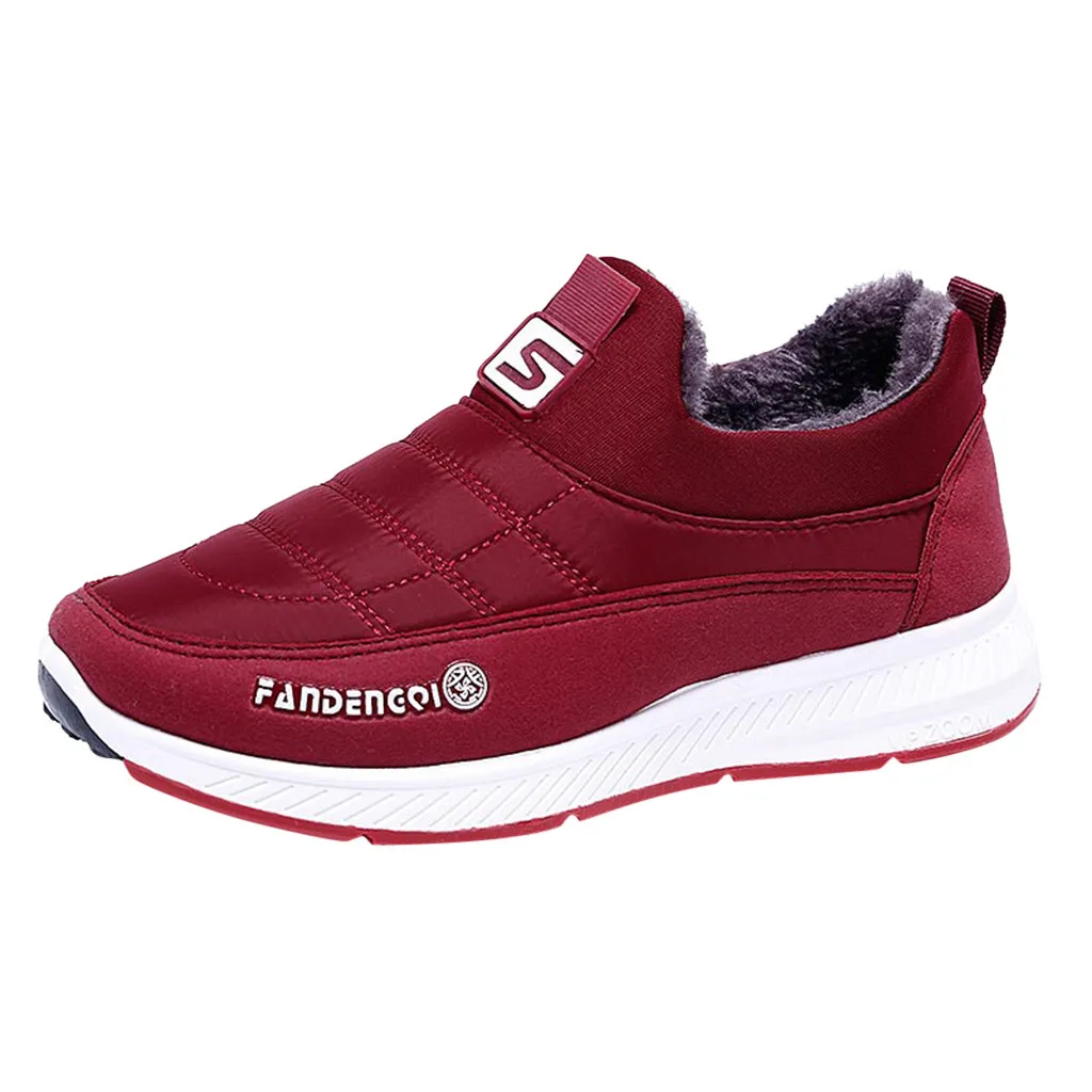 Size36-40; женская зимняя обувь; пара зимних ботинок унисекс без застежки; Теплые повседневные ботинки на меху с нескользящей подошвой для мам