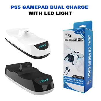 

LED Controller Charger Game Playing Dual Charging Dock Stand Station for Sony PS5 Joystick Dual USB Wireless Charging Station