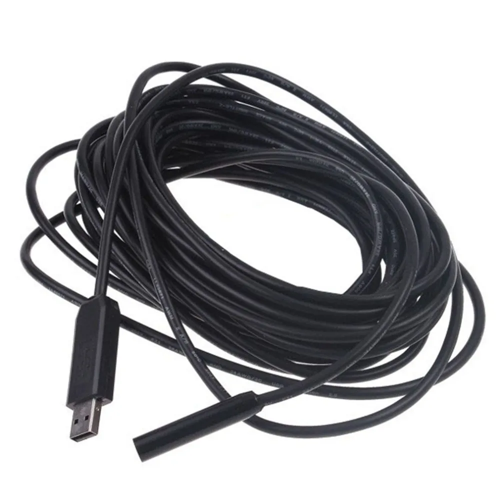 Водонепроницаемый HD 10 мм объектив инспекционная труба 15 м эндоскоп мини USB камера змея трубка с 4 светодиодами бороскоп для Android телефон ПК