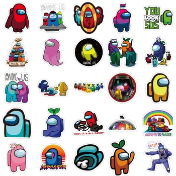 

50/100pcs Popular Games Among Us Stickers Toy for Kids Graffiti Stickers Personalized Luggage Notebook Computer Decor Stickers