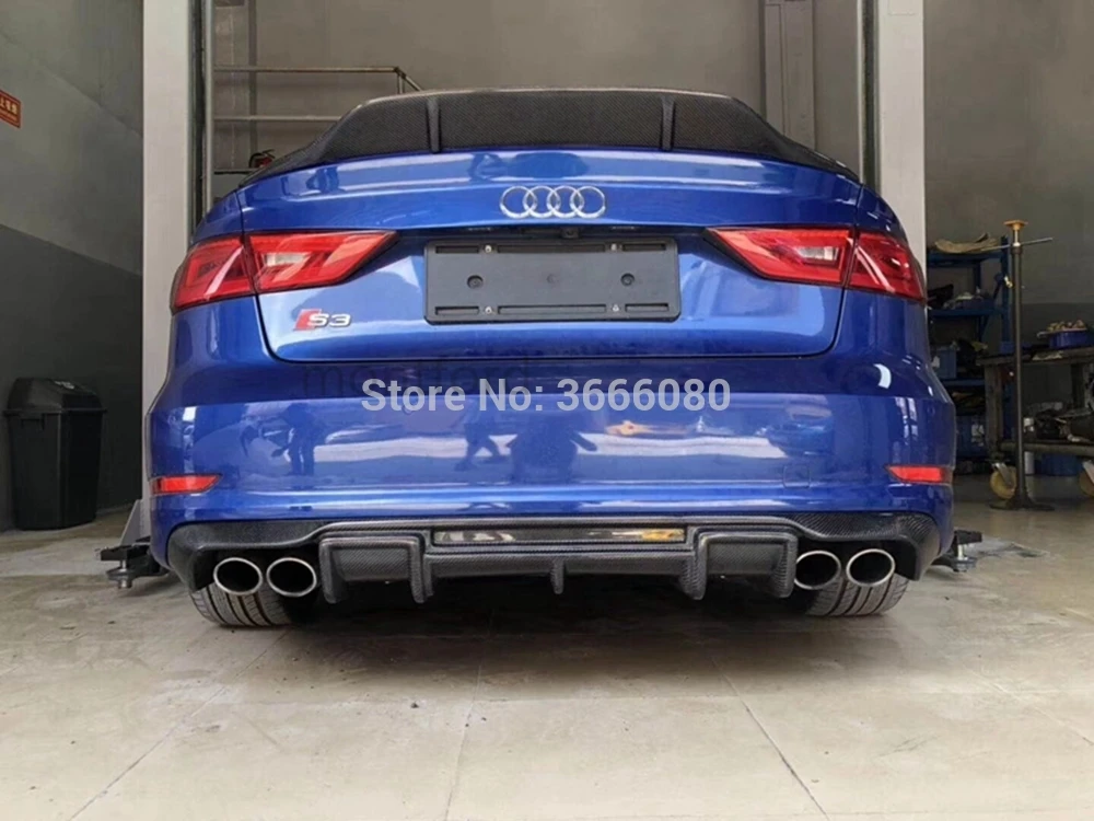 Автомобильный Стайлинг для Audi A3 S3 S Line 2017 2018 2019 углеродное волокно задний бампер