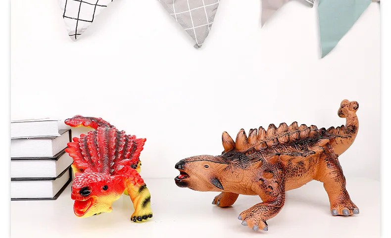 Модель негабаритных звуковых решений мягкая Silcone динозавр игрушка Дети T-Rex модель подарок игрушка динозавр