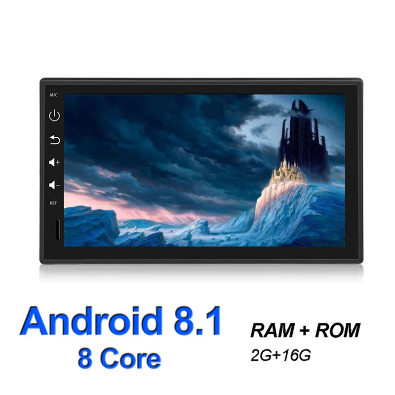 

7 Inch Android 8.1 Car Radio Multimedia Video MP5 Player 8 Core 2+16G 1 DIN GPS Navigation Stereo Radio WIFI bluetooth FM RDS