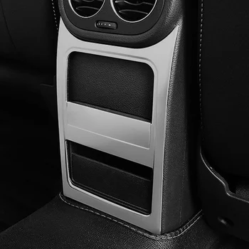 

CARMANGO for VW Volkswagen Tiguan 2010-2016 Car Styling Rear Vent Storage Box Chrome Cover Trim Frame Sticker Interior Accessory
