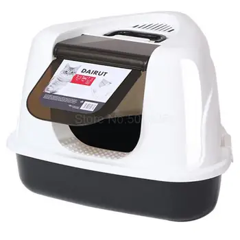 

Triangular Cat Litter Basin Fully Enclosed Space-saving Cat Toilet Large Fat Cat Anti-splash Cat Litter Basin