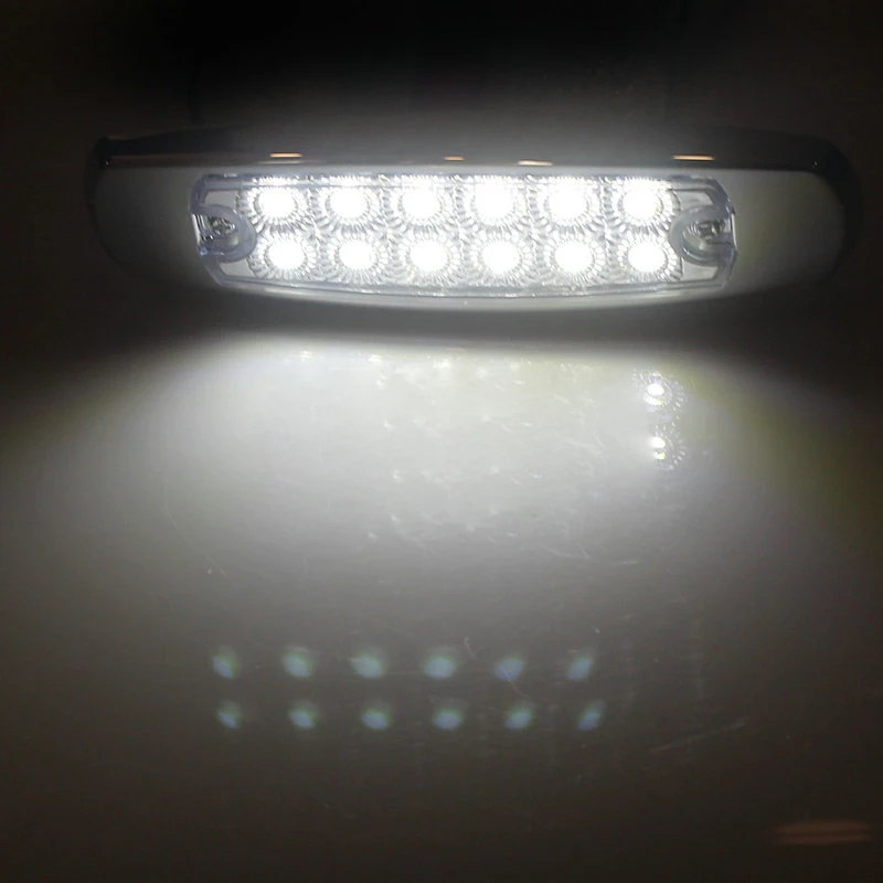 Белый свет боковой маркер грузовик индикатор прицепа лампы 4 шт 12LED 24V крыло грузовика