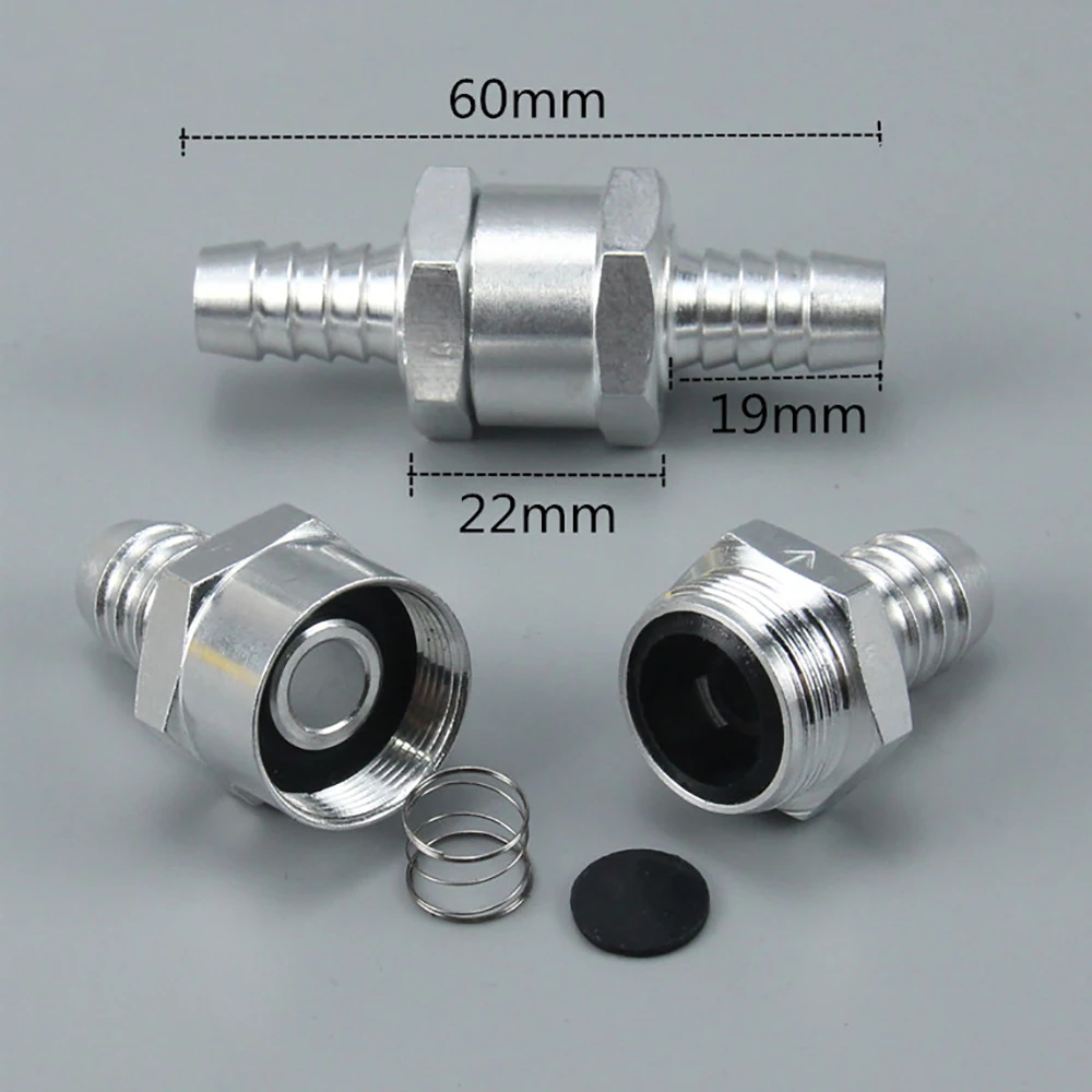 Aluminum Fuel Check valve for fuel system (gasoline diesel)-6mm, 8mm, 10mm, 12mm, 14mm, 16mm fuel check valve