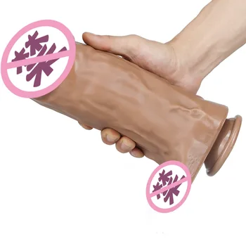 28*9cm Huge Thick Dildo Strong Suction Cup Sex Toy For Women Artificial Transparent Penis Clear Veins Big Dick Realistic Dildos 4