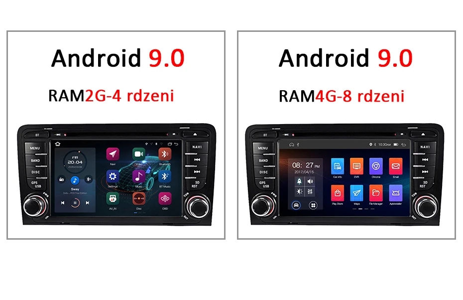 Sale IPS SCREEN 64G Android 9.0 2 din Car Multimedia Player For Audi A3 S3 GPS radio stereo navigation AUDIO tape recorder BT 4.0 USB 6