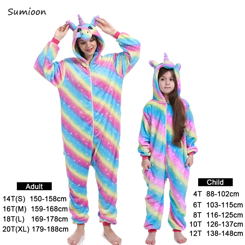 Kigurumi/Детские пижамы в виде единорога, животных, панды, косплей, зимние фланелевые пижамы для взрослых, пижамы в виде единорога, женские пижамы, комбинезон