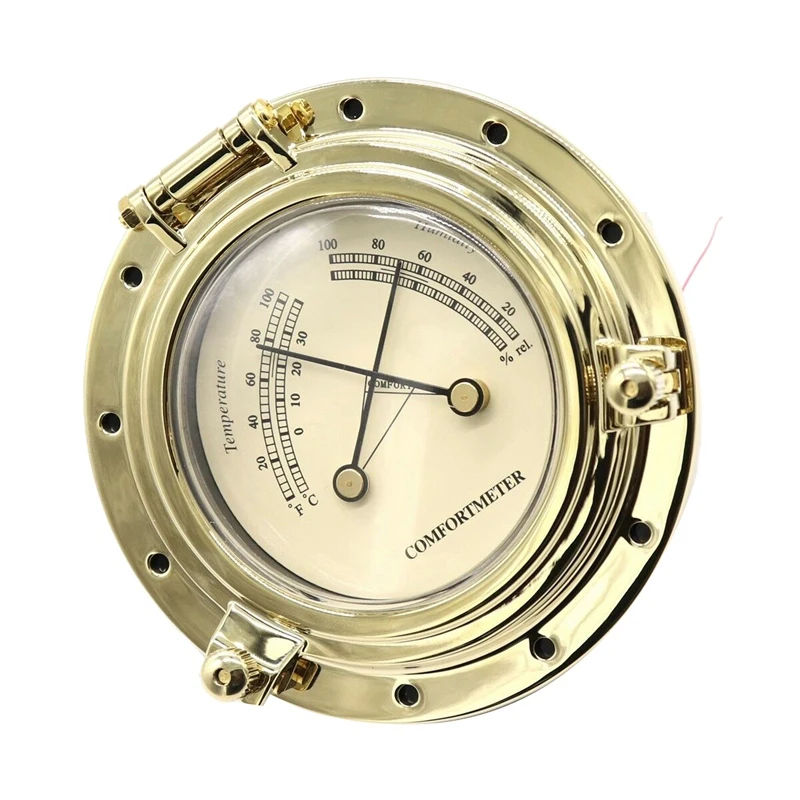 

RV Accessories Yacht Analog Hygrometer Cigar Tobacco Humidity Gauge Glass Lens Pointer Quartz Clock