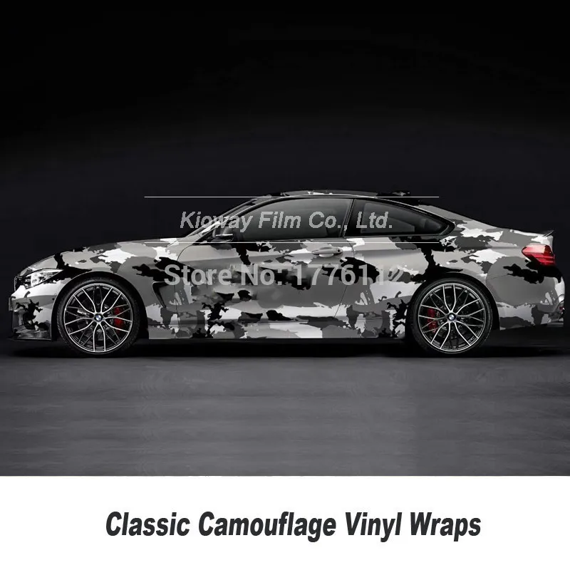 Special Price Zwart Grijs Camo Vinyl Auto Wrap Styling Met Luchtbel Gratis Camouflage Vinyl Size: 1.52*5/10/15/20/25/30 M Meerdere Stijlen
