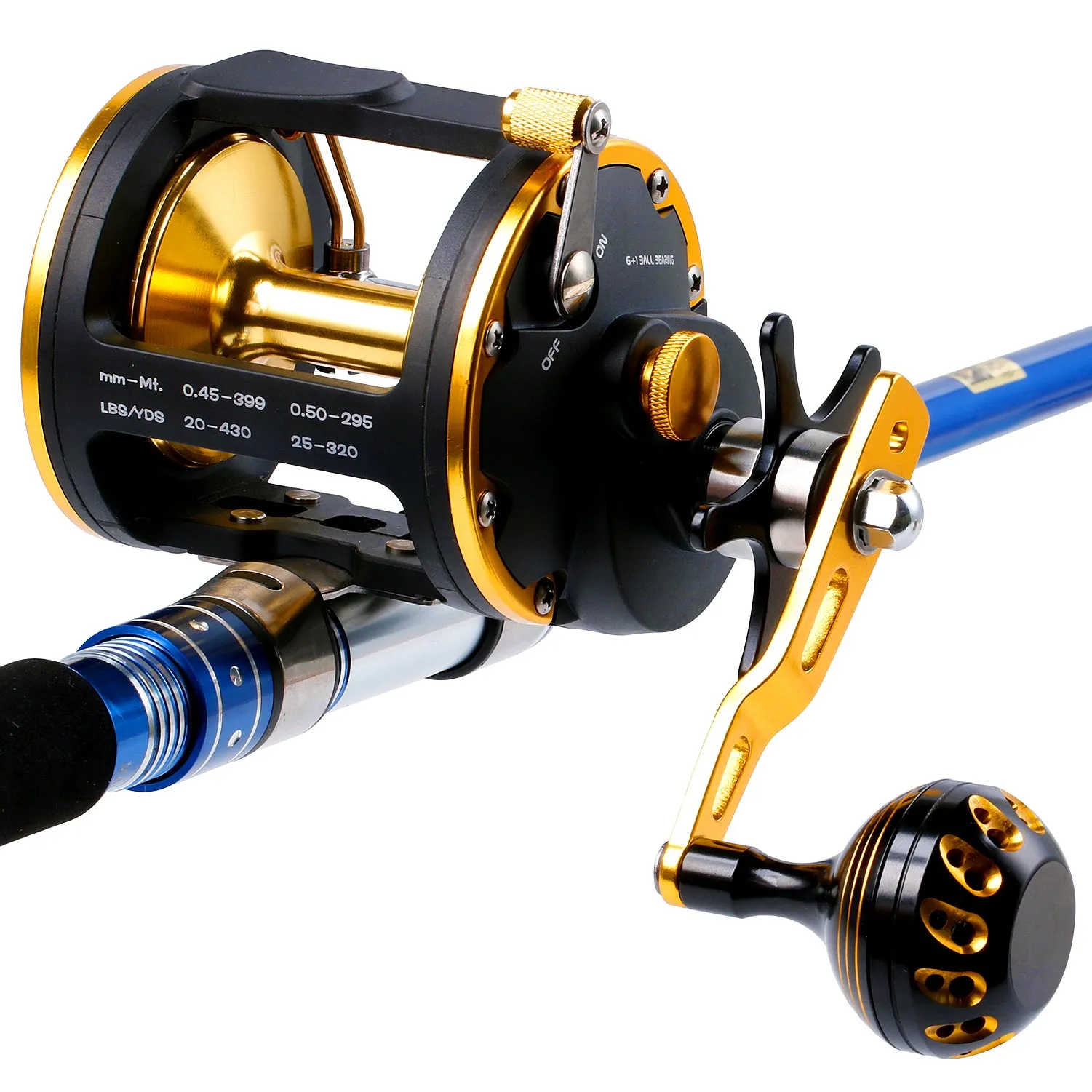 

Sougayilang Top Quality Trolling Fishing Reel Full Metal Sea Boat Saltwater Casting Fishing Reel Right Hand Max Drag 43LB