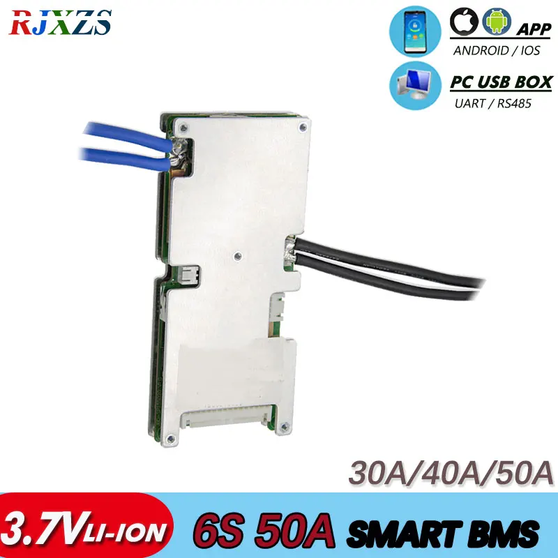 BMS 6S 30A/40A/50A литий ионный 24 в новый умный PCM с Android Bluetooth APP UART wi программное