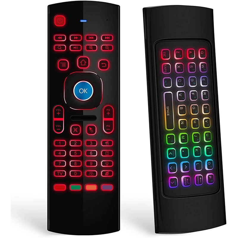 Smart TV Remote Control W Keyboard and Backlight Decor Hi-Tech Appliances color: black