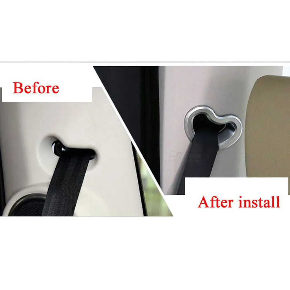 2 шт. автомобильный стиль заднего сиденья ремень безопасности пряжка крышка