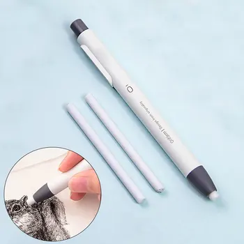

Retractable Press Eraser with 2pcs Refills for Artists Art Pencils Drawing Painting Office Stationery Correction Supplies Tools