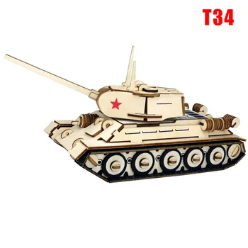 

Simulation Tank Woodcraft Construction Kit 3D Wooden Model Puzzle for Kids Adult ENA88