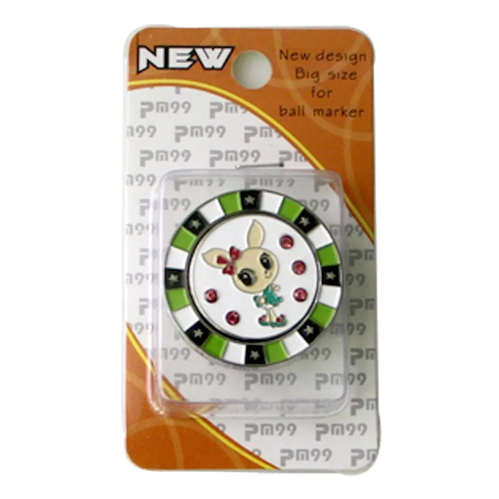 Zinc Alloy Magnetic Golf Hat Clip Ball Marker Cap Visor Ball Position Mark Sign