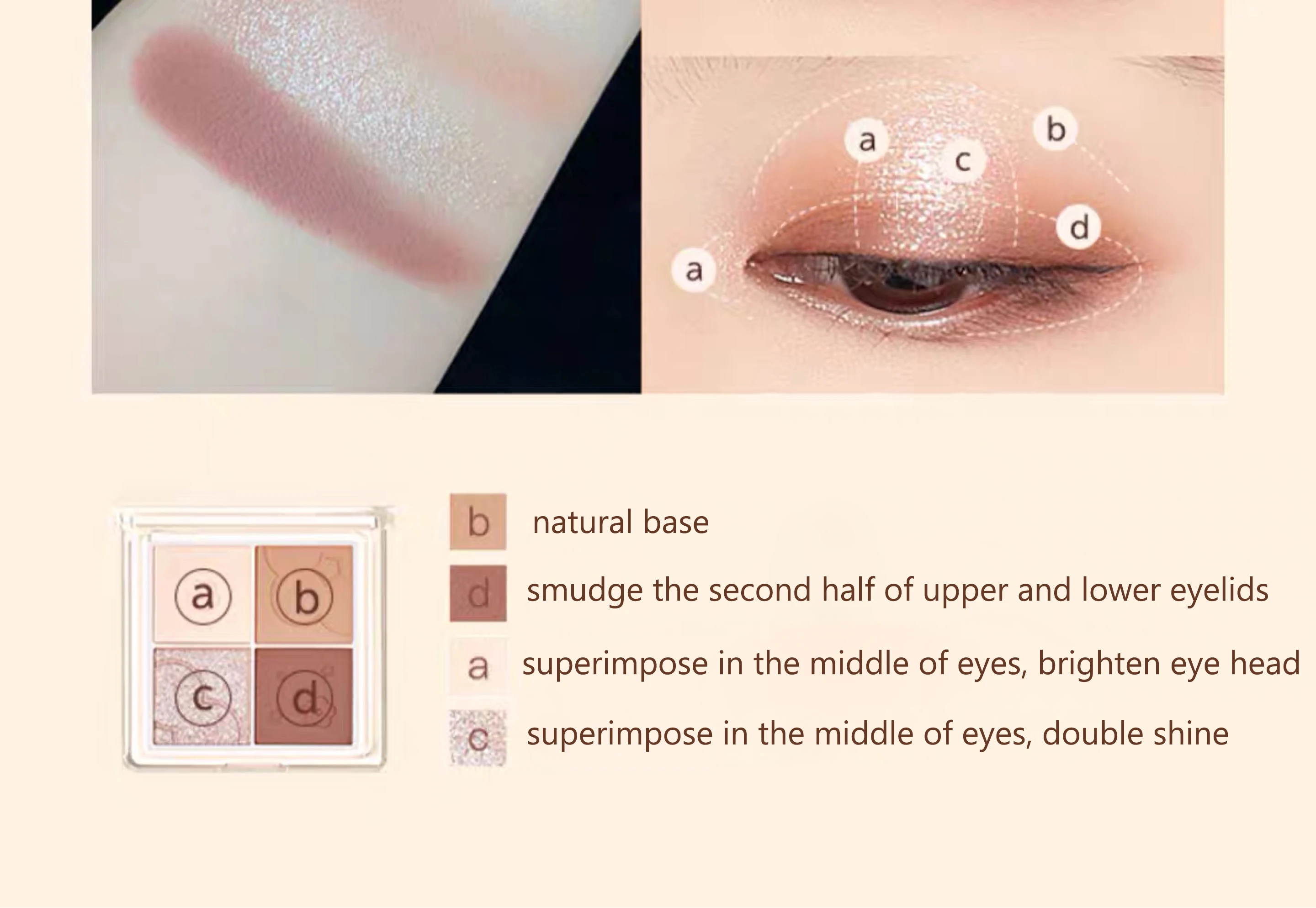 Paleta de Sombra de Olho Sombra de Longa Duração à Prova Maquiagem dos Olhos Nova Chegada Cores Fosco Brilho Lantejoulas Portátil Dmakeup Água 4 6 Nova chegada 4 cores paleta de sombra