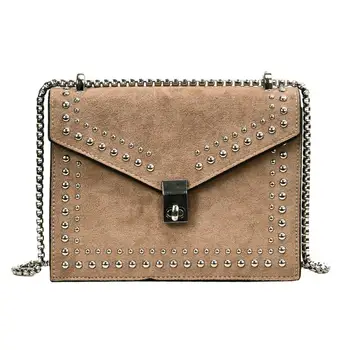 

Hot Sale Handbags Classic Delicate Texture Fashion PU Leather Crossbody Handbag Women Rivet Chain Shoulder Messenger Bags