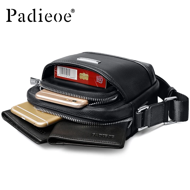 mens messenger bag mens shoulder bag Padieoe genuine leather shoulder bag for man small high quality men crossbody bag black cow leather mini messenger man