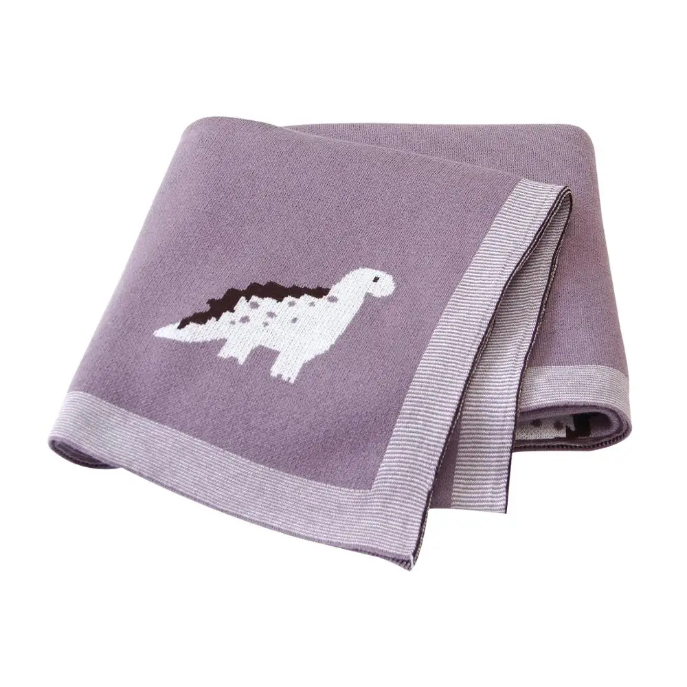 Baby Blankets Soft Newborn Infant Bebes Cotton Blankets 100*80cm Dinosaur Knitted Toddler Kids Swaddle Wrap Stroller Bed Quilts