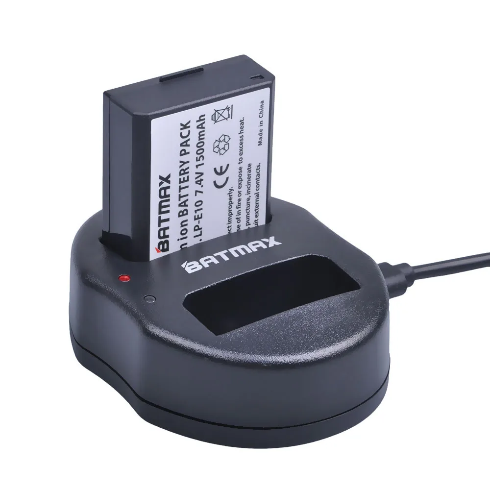 Batmax 3x1500 мАч LP-E10 LPE10 LP E10 батарея+ USB двойное зарядное устройство для Canon EOS 1100D 1200D 1300D Rebel T3 Kiss X50 LC-E10