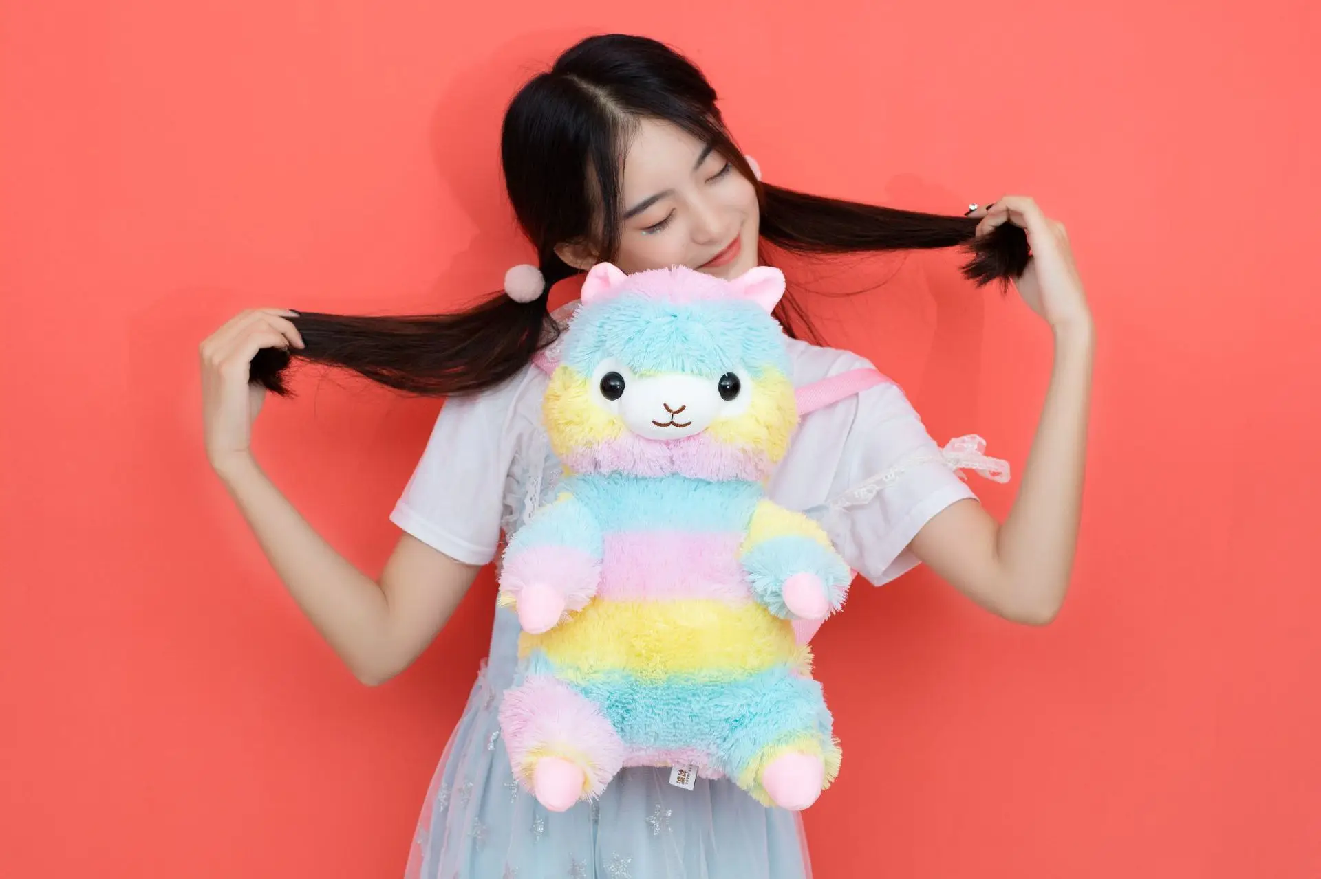 Rainbow Alpaca schoolbag