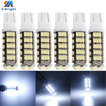 

6X 20X T10 1206 68 SMD White LED Bulbs W5W 194 927 161 Socket Type Leds Cars Pathway Lighting Reading License Plate Lights 12V