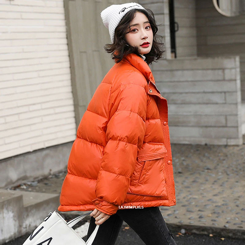 White Duck Down Coat Female Loose Snow 