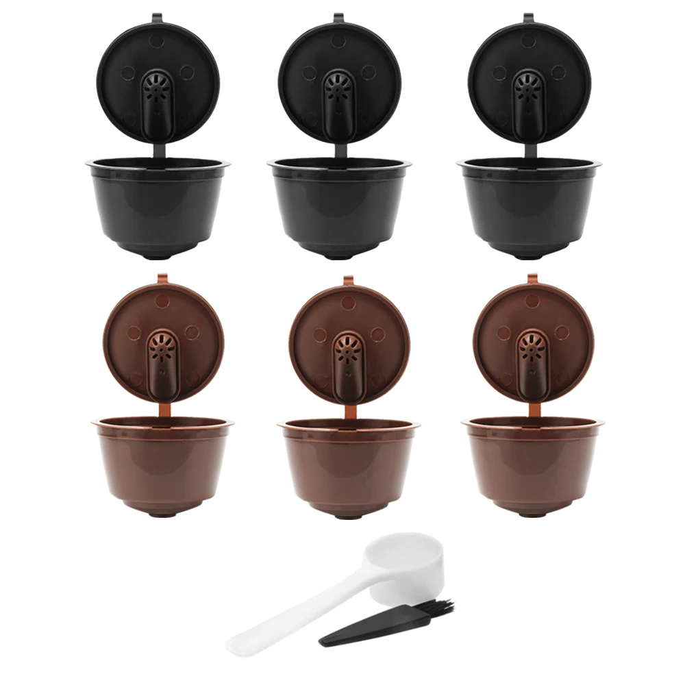 6pcs mix 3-го поколения кофе капсулы фильтры для Nescafe dolcee Gusto многоразового использования Кофе Чай капельницы корзины - Цвет: 6pcs mix