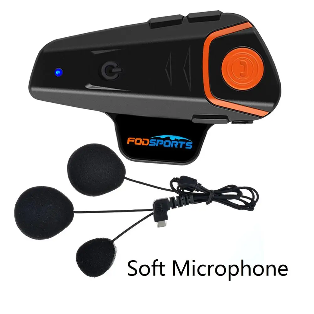 Fodsports BT-S2 Pro мотоциклетный шлем гарнитура беспроводной Bluetooth водонепроницаемый переговорный Intercomunicador Moto FM - Цвет: For Full Face Helmet
