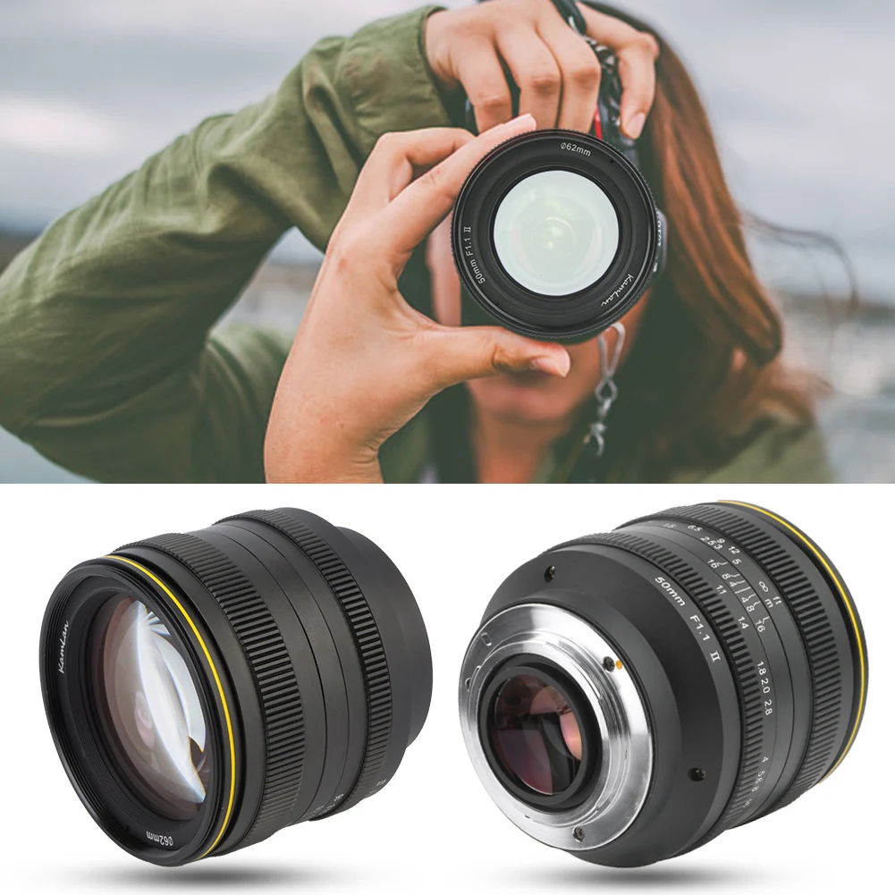 Kamlan 50 мм f1.1 II APS-C объектив с большой апертурой ручной фокусировки Для беззеркальных камер