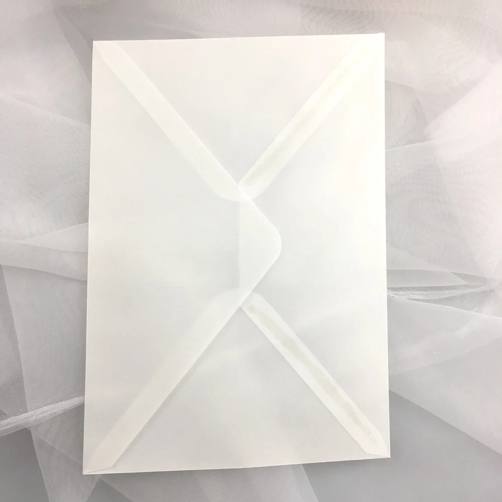 vellum Free Shipping 50x 13x9.5cm(5.11" x 3.7") 120g Pearl Paper Envelope pearlescent vellum for Invitation Greeting Card Post card - Цвет: vellum
