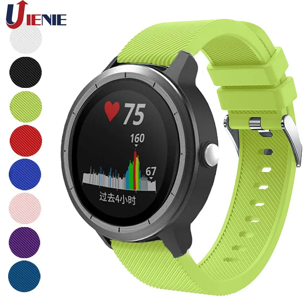 20 мм силиконовый ремешок для часов Garmin Vivoactive 3 Музыка/Vivomove HR Смарт часы браслет