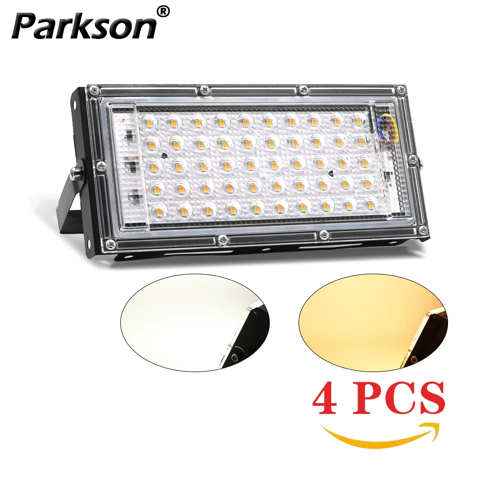 

4pcs 50W LED Flood Light AC 220V 240V Projector IP65 Floodlight Spotlight Reflector LED Street Lamp Outdoor Light Lighting