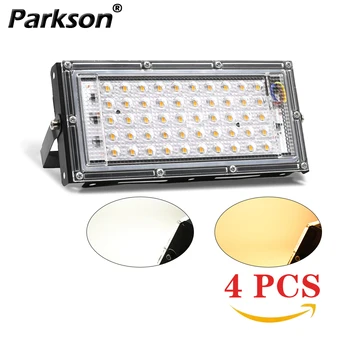 

4pcs 50W LED Flood Light AC 220V 240V Projector IP65 Floodlight Spotlight Reflector LED Street Lamp Outdoor Light Lighting