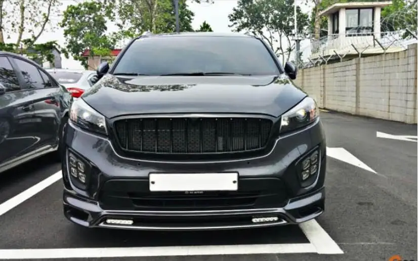 Высокое качество ABS краски автомобиля переднего бампера Гонки Грили решетка Вокруг Накладка для KIA Sorento