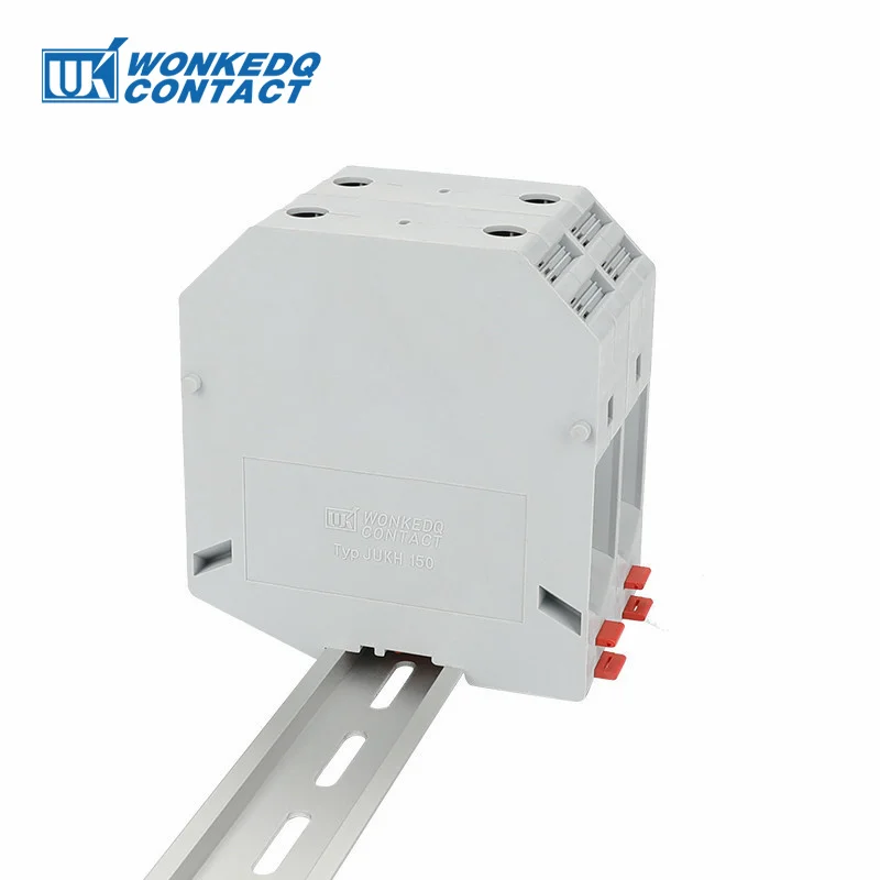 

1Pcs UKH150 High Current Screw UK Termin Cross Section 150mm² Cable Wire Electrical Connector DIN Rail Terminal Blocks UKH 150