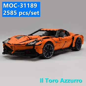 

New MOC SERIES Il Toro Azzurro Super Racing Car Fit LeGINGlys Technic MOC-31189 Model Kits Building Blocks Bricks Toy Kid Gift