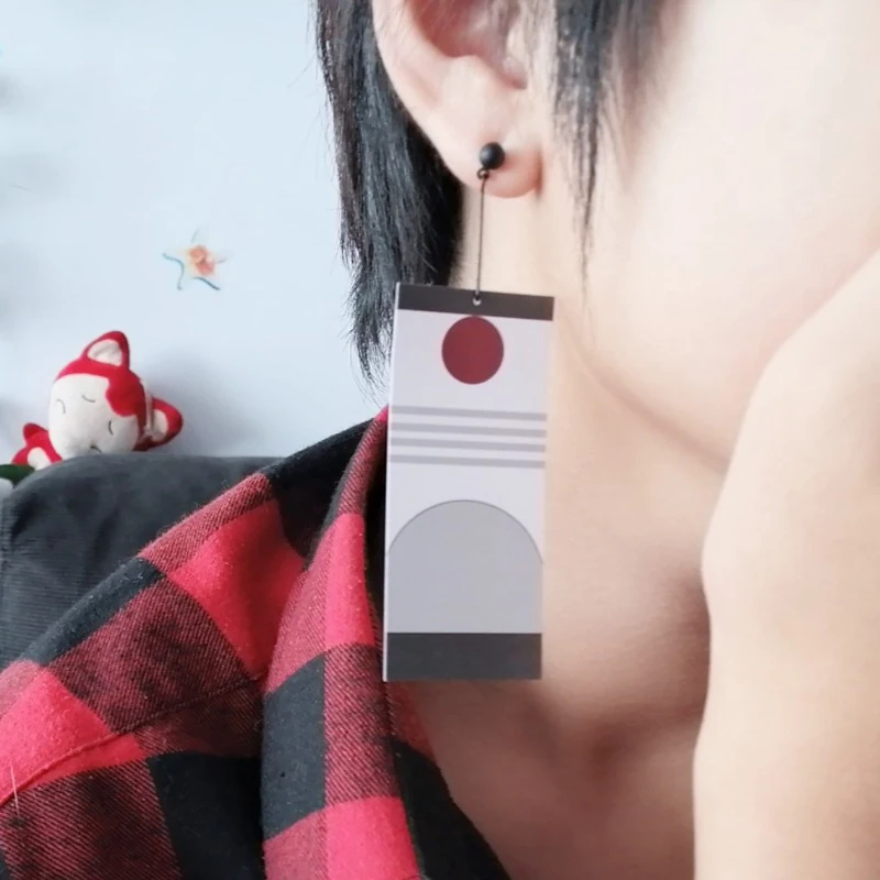 Wholesale Demon Slayer Anime Cosplay Prop - Kimetsu No Yaiba Tanjirou Kamado Earrings (1 Pair) + Accessores image 4