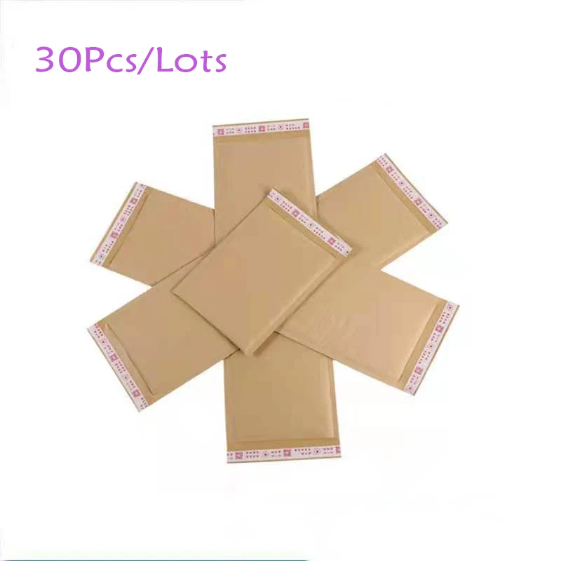 30Pcs/Lots 12 Sizes Kraft Paper Bubble Envelopes Bags Shockproof Bubble Mailers Padded Shipping Envelope With Mailing Bag kraft paper envelopes mailing envelopes window envelopes mailing bags