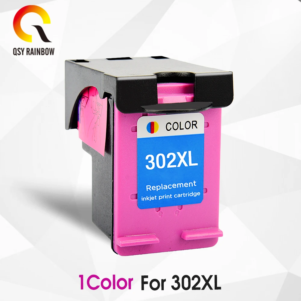 CMYK 302XL Восстановленный картридж для hp 302 hp 302 XL чернильный картридж для Deskjet 1110 1111 1112 2130 2131 принтера - Цвет: 1c