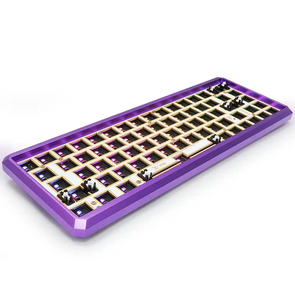 Customized Gk68xs Keyboard Customized Kit Hot Swappable Nkro Rgb Wired